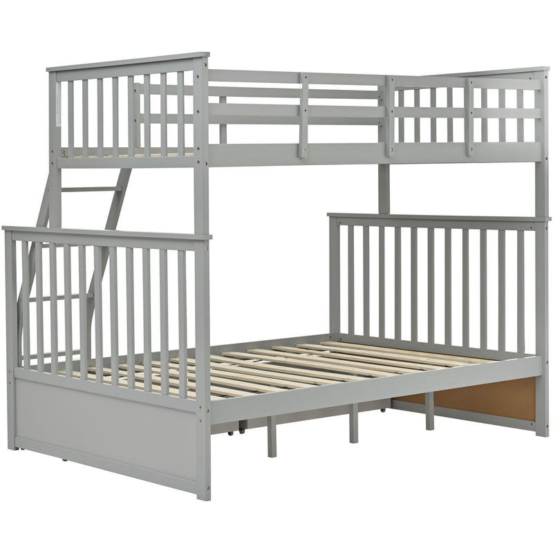 Bunk Bed With Ladder, And Safety Guard Rails