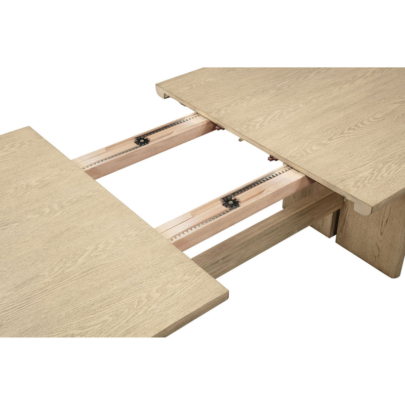 7 Piece Rectangular Dining Table Set With Chair - Oak