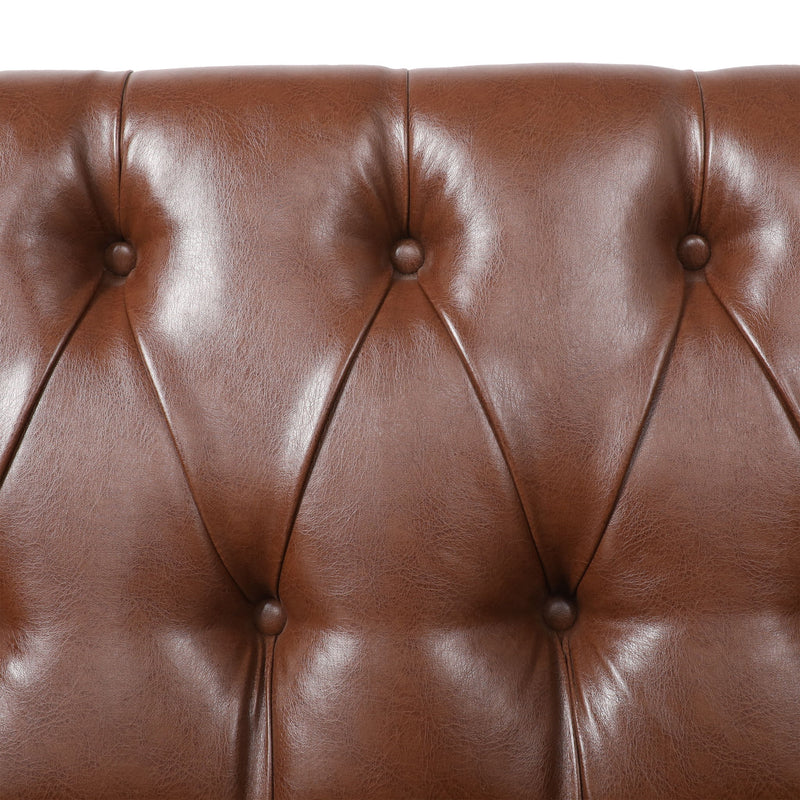 Sophisticated Loveseat With Diamond Stitched Detailing