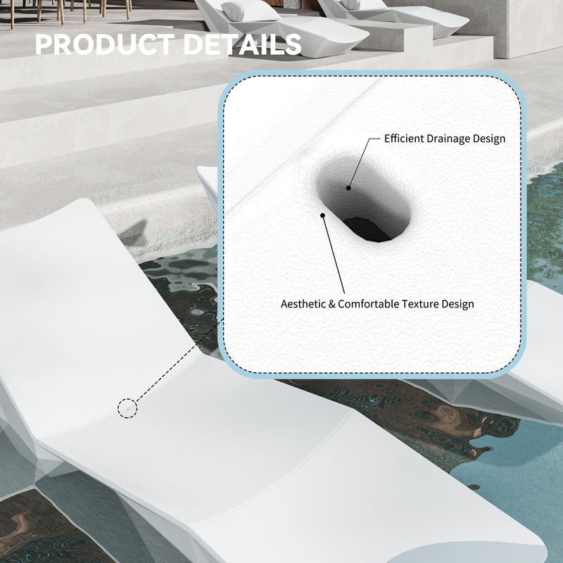 S - Shaped Pool Lounger, Ergonomic Design
