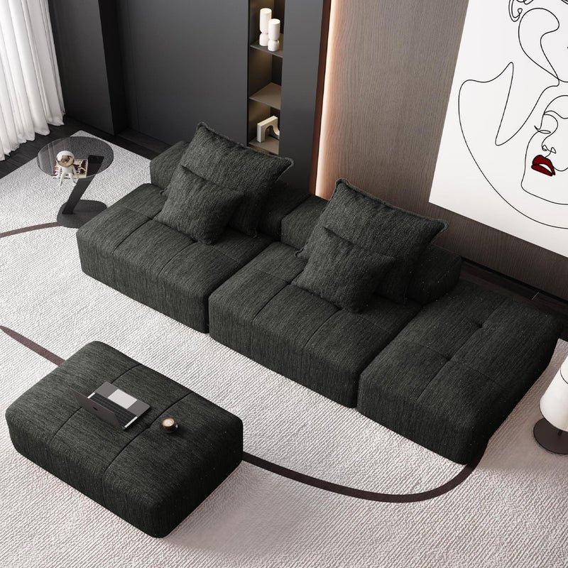 Modern Oversized Diy Combination, Modular Sectional Sofa With Pillows
