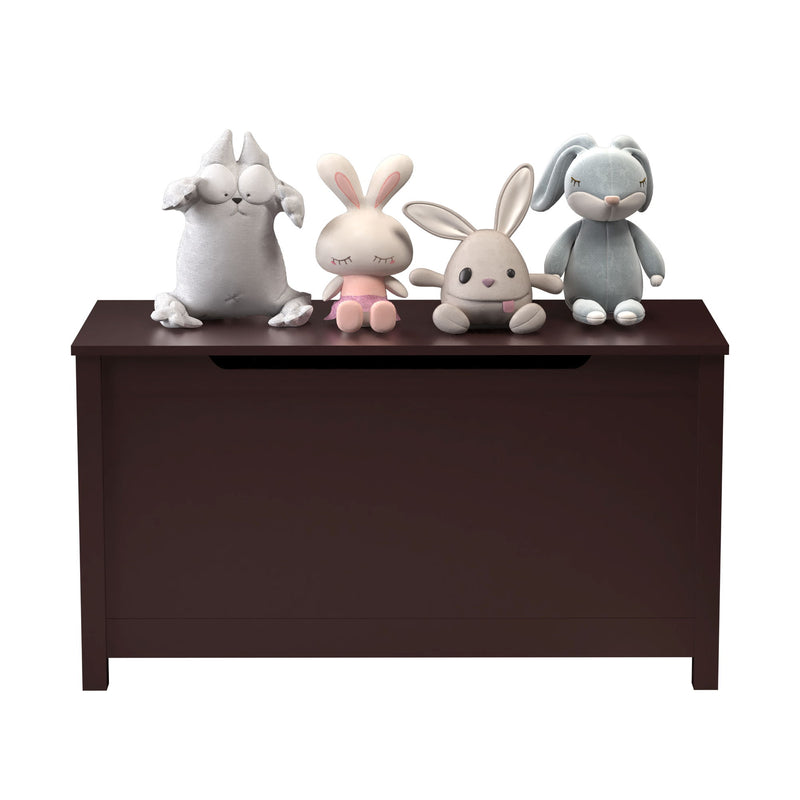 Toy Box Storage With Safety Hinged Lid
