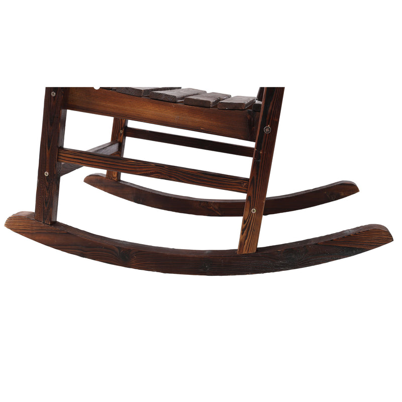 Oversized Porch Rocker Chair With Wide Seat And Tall Backrest