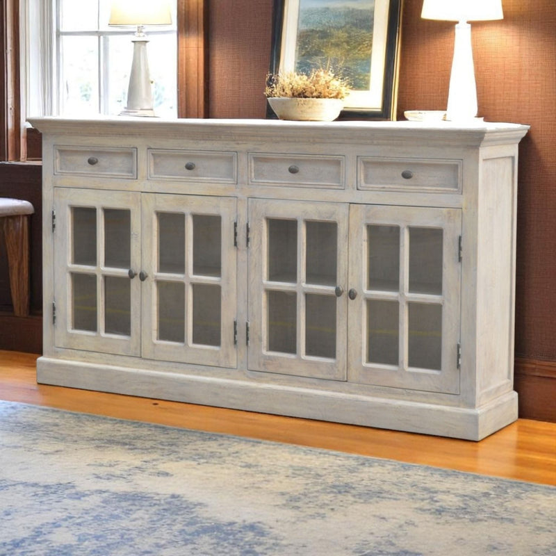 Glazed Sideboard - Natural / White