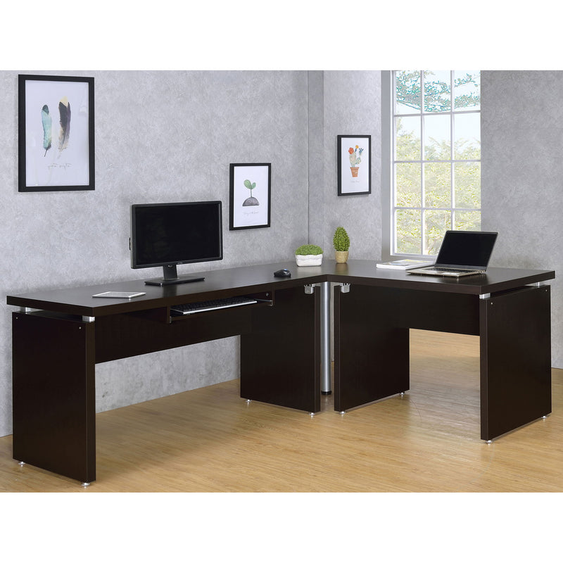 Extension Desk With Floating Top Design - Brown