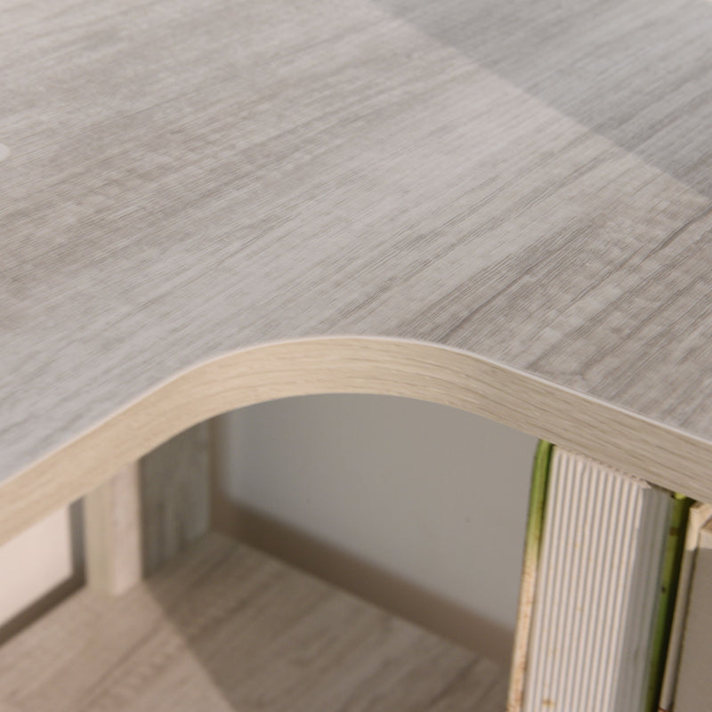 Extended Corner Bookshelf For Living Room - Light Gray