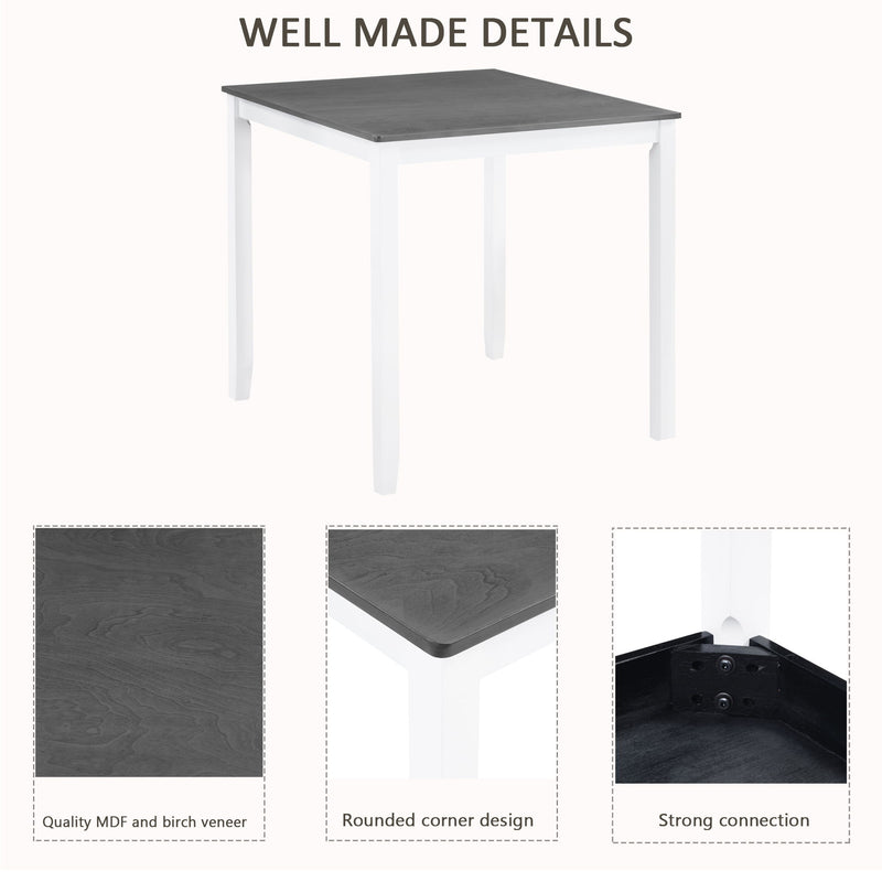 5 Piece Counter Height Dining Table Set With 4 Chairs