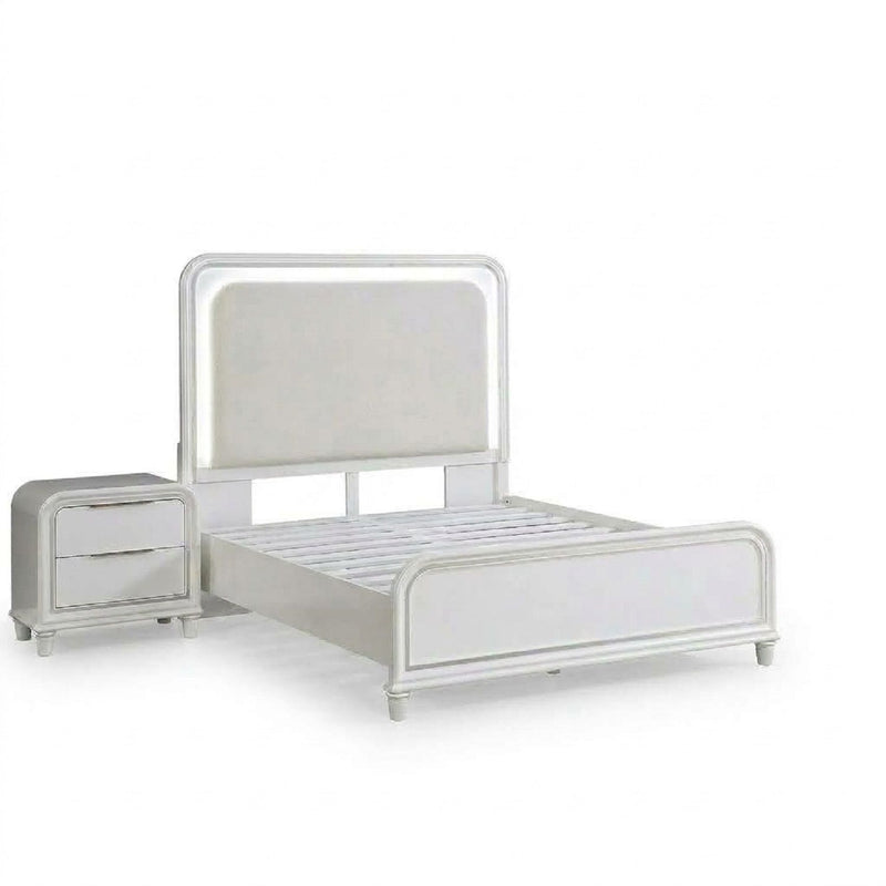 Bedroom Sets With LED Lights And Panel Headboard