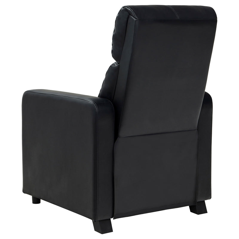 Warren - 4 Seater Home Theater With Wedge Console Recliners - Black